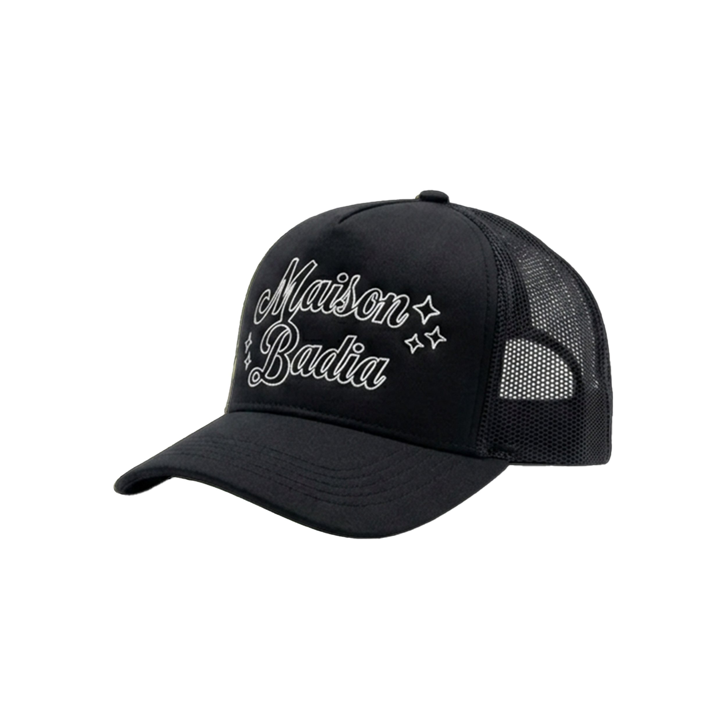 Casquette Nocturne avec logo brodée Badia blanc vue 3/4