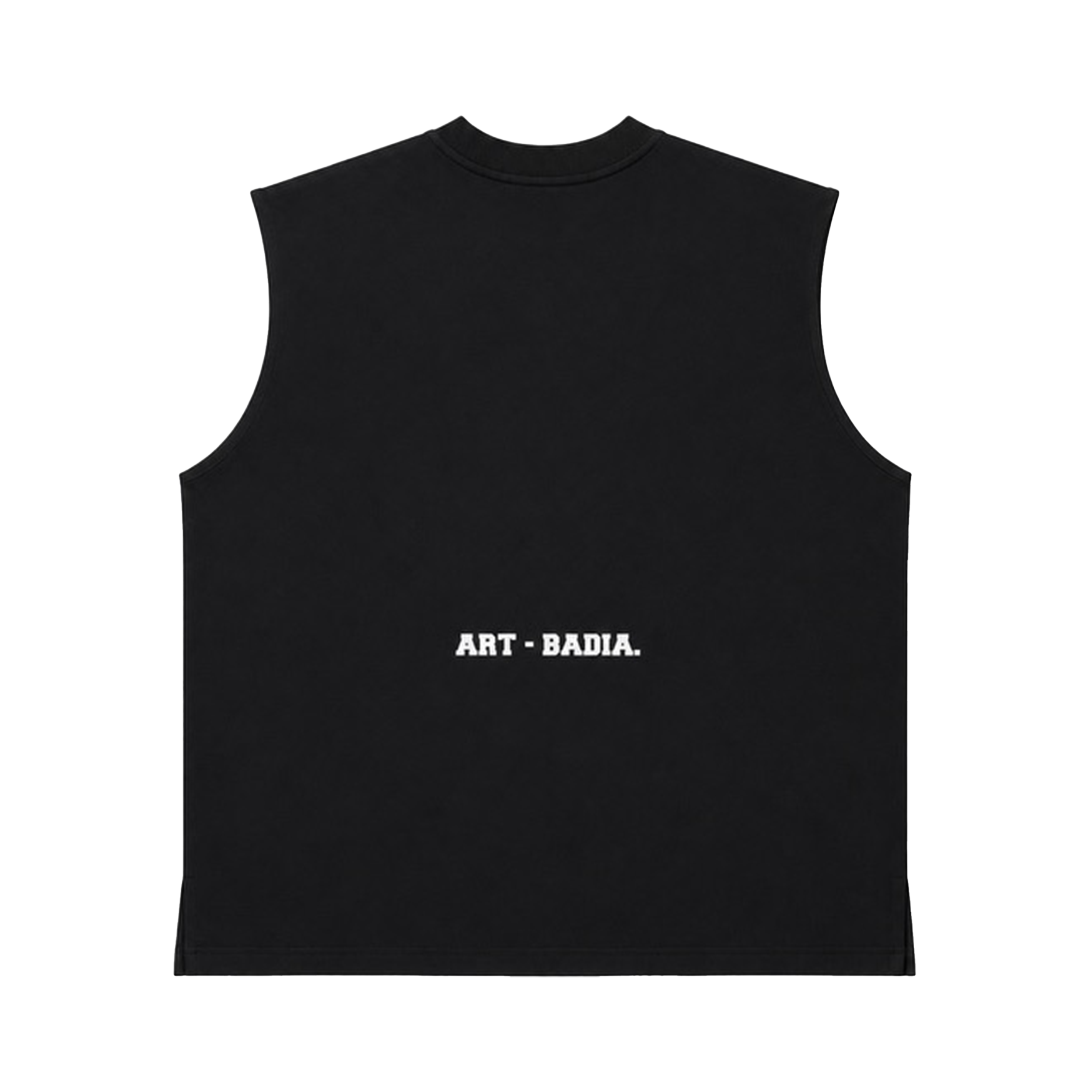 Débardeur noir avec logo ART-BADIA en blanc dans le dos